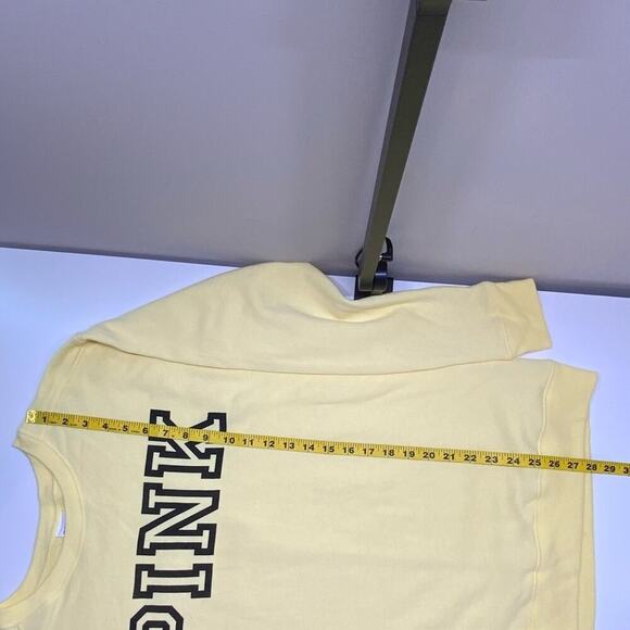 NWOT | PINK VS | Pullover Crew Sweatshirt | Yellow/Black | Small - Picture 5 of 12